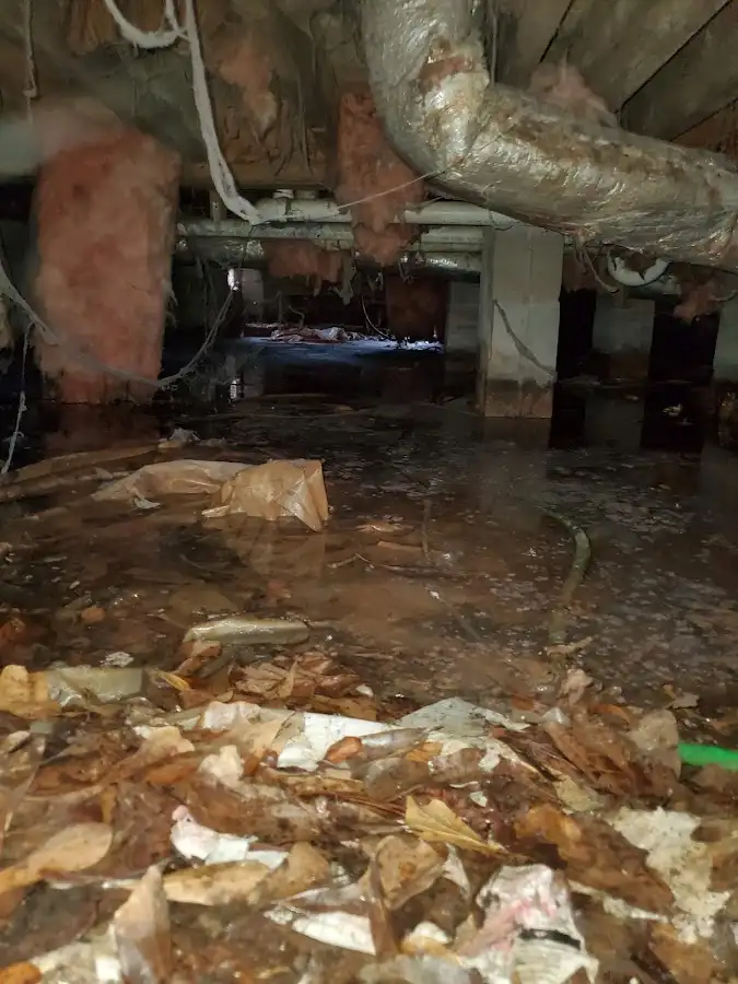 Crawl space flood assessment for Commercial Water Damage Restoration in Folcroft